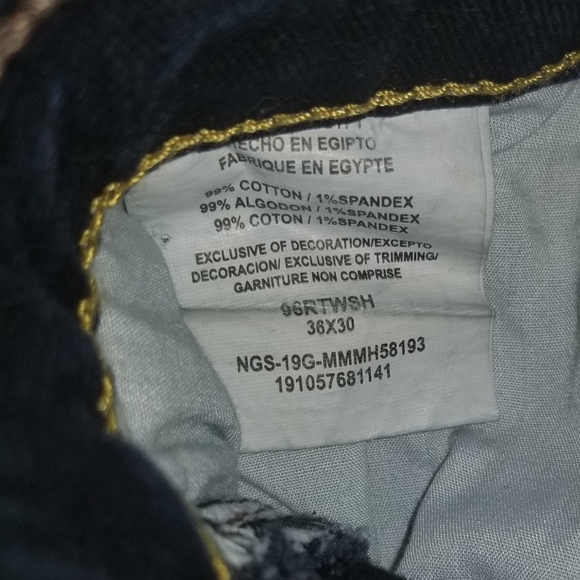 Mens Wrangler Denim Jeans Size 36x30 36w 30L - Picture 4 of 6